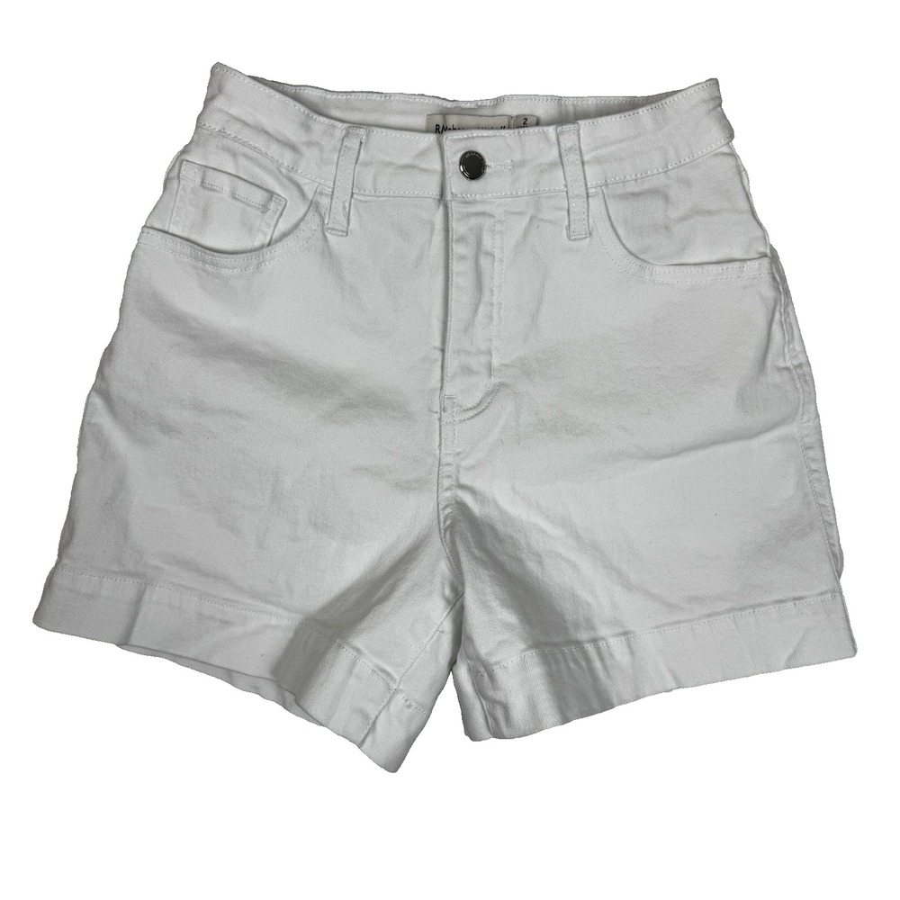 Rebecca Minkoff Womens 2 White Denim 4" 90s Short